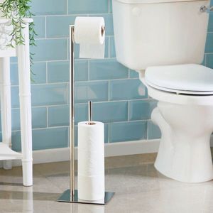 Suport pentru role de hârtie igienică 2in1 imagine