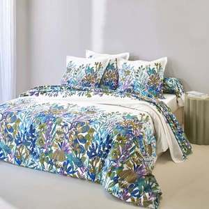 Lenjerie de pat din bumbac cu imprimeu Abysse imagine