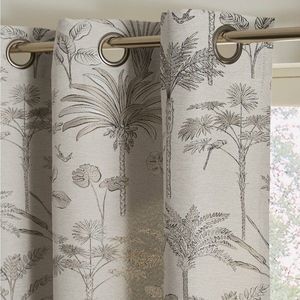 Perdea jacquard cu motiv de palmier imagine