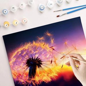 Pictură după numere Păpădie la sfârșitul verii imagine