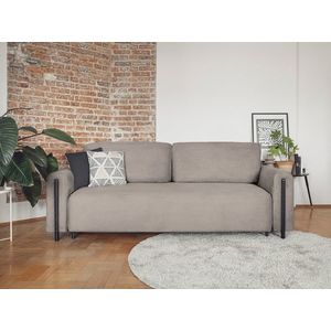 Canapea extensibila 3 locuri, ELTAP, SO-ARC-BL-20JAR, Arcadova, 244x97x97 cm, lemn/poliester, bej inchis/negru imagine