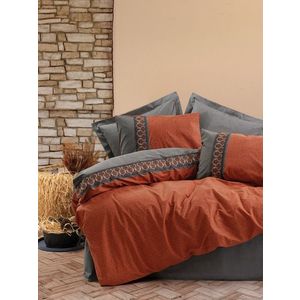 Lenjerie de pat dubla, L'essentiel Maison, Tamaya, Tile Red / Grey imagine