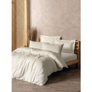 Lenjerie de pat pentru o persoana, L'essentiel Maison, Plaid, Crem imagine