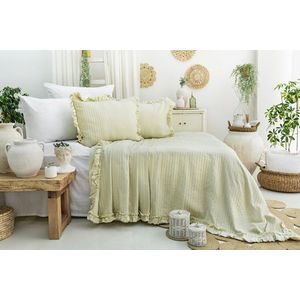Set cuvertura pique dubla, L'essentiel Maison, Martha, Verde imagine