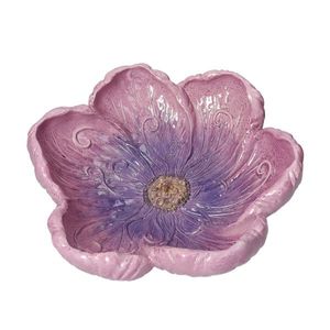 Platou decorativ, Flora Pink, Brandani, D26x8 cm, rasina imagine
