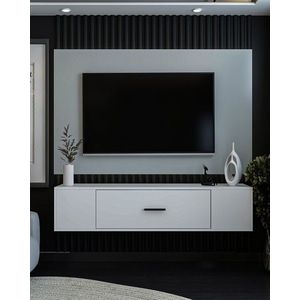 Comoda TV, Hanah Home, Kodaks, 150x33.2x29.6 cm, Alb imagine