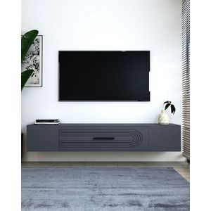 Comoda TV, Hanah Home, Kodaks L3, 150x33.2x29.6 cm, Antracit imagine