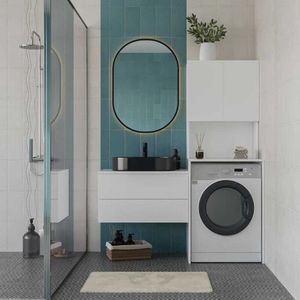 Dulap masina de spalat, Hanah Home, Adr-482-Bb-1, 65x182x60 cm, Alb imagine