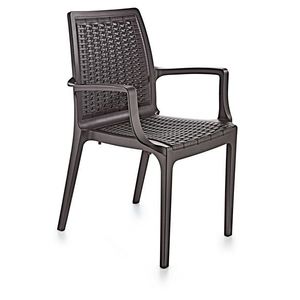 Scaun, Hanah Home, Rattan, 57x85x53 cm, Maro inchis imagine