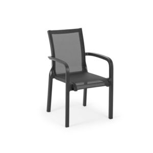 Scaun, Hanah Home, Mesh, 61.5x88.5x55 cm, Negru imagine