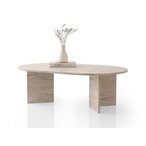 Masuta de cafea, Hanah Home, Oscar, 128x42x80 cm, Travertin imagine