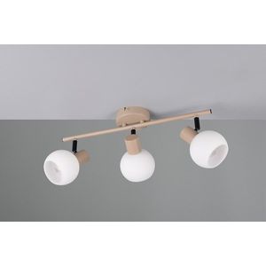 Plafoniera Boba, RL, 45x10x18.5 cm, 10W, 3x E14, metal, bej inchis/alb imagine