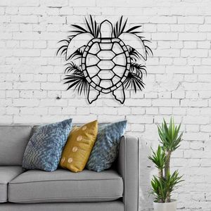 Decoratiune de perete, Caretta, Dimensiune: 50 x 46, 7 cm, Negru imagine