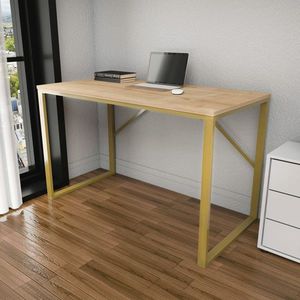 Birou, Hanah Home, Layton, 120x60x74 cm, Aur / Stejar imagine
