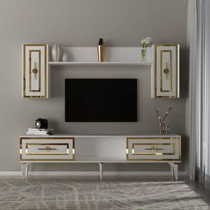 Comoda TV, Hanah Home, Viola, 150x44.6x29.6 cm, Alb imagine