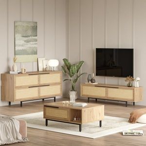 Set mobilier living, Hanah Home, ON20-SU, Stejar imagine