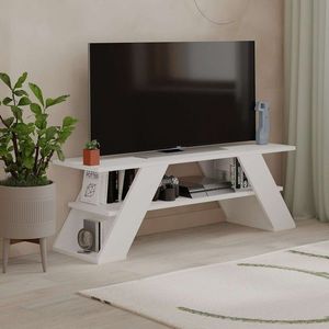 Comoda TV, Hanah Home, Farfalla, 120x40x33.5 cm, PAL, Alb imagine