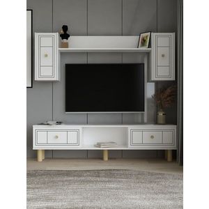 Comoda TV, Hanah Home, Dario Bohem, 150x44.6x29.6 cm, PAL , Alb imagine