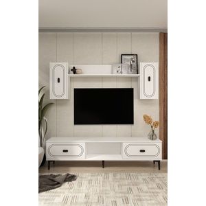 Comoda TV, Hanah Home, Weny, 150x44.6x29.6 cm, PAL , Alb imagine