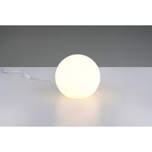 Lampa de masa Pingpong, RL, 20x18.5 cm, 25W, 1x E27, sticla, alb imagine