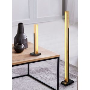 Lampadar Kerala, TRIO, 19x13x120 cm, 16W, 1x SMD, metal, negru mat/natur imagine
