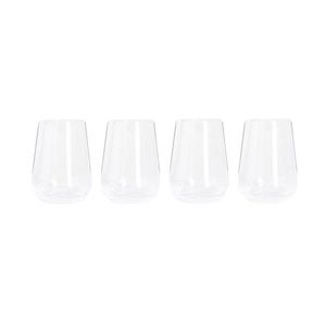 Set 4 pahare Cefalu, Homla, 390 ml, sticla, transparent imagine