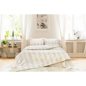 Lenjerie de pat dubla, L'essentiel Maison, Nenas, Bumbac, Bej imagine