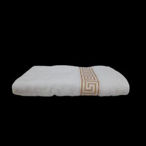 Prosop de baie Greek Shiny, ET 2000 IMPEX, 70x130 cm, bumbac, alb/auriu imagine