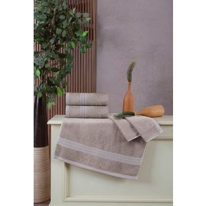 Set prosoape de baie, L'essentiel Maison, Delux, Cappuccino imagine