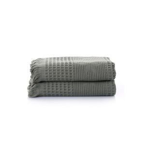 Set prosoape de baie, L'essentiel Maison, Sara, Verde imagine