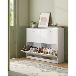 Pantofar cu 4 usi, Vasagle, 16-28 perechi pantofi, 105.5x24x82.7 cm, PAL, alb snow imagine