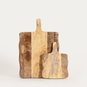 Set 2 tocatoare Indica Mango, Homla, 46x31x4 cm, lemn, natur imagine