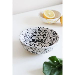 Bol ceramic, Hermia, 886SVN1110, Alb/Negru imagine
