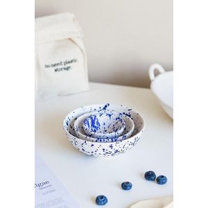 Set boluri ceramice, Hermia, 886SVN1115, Mediu: 12, 2 x 12, 2 x 4, 7 cm (1 bucată), Bleumarin/Alb imagine