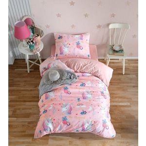 Lenjerie de pat pentru o persoana Single XXL (DE), 2 piese, L'essentiel Maison, Magical, 65% bumbac/35% poliester, Roz imagine