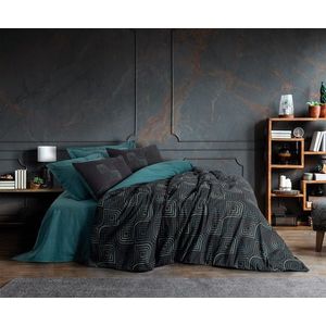 Lenjerie de pat pentru o persoana Single XXL (DE), L'essentiel Maison, Noche, Albastru petrol imagine