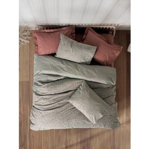 Lenjerie de pat pentru o persoana (DE), L'essentiel Maison, Mote, Roșu / Alb / Gri imagine