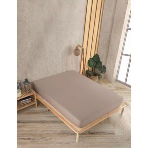 Cearceaf de pat cu elastic Jersey Single Small (FR), L'essentiel Maison, Cappuccino, Cappuccino imagine