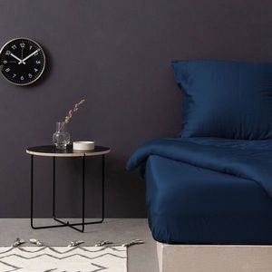 Cearceaf de pat cu elastic Satin Single Large (FR), L'essentiel Maison, De Petrol Blue, Albastru petrol imagine