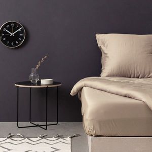 Cearceaf de pat cu elastic Satin Single (DE), L'essentiel Maison, De Beige, Bej imagine