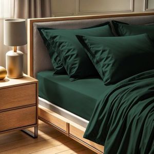 Cearceaf de pat cu elastic Ranforce Single Small (FR), L'essentiel Maison, Tonne Verte, Verde inchis imagine