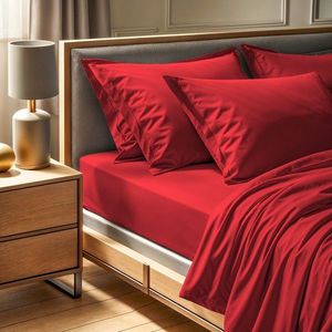 Cearceaf de pat cu elastic Ranforce Single (DE), L'essentiel Maison, Tonne Rosse, Rosu imagine