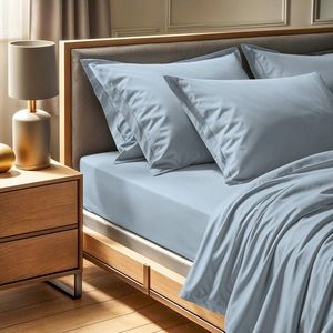 Cearceaf de pat cu elastic Ranforce Double (FR) (IT) (ES) (DE), L'essentiel Maison, Tonne Marie, Albastru imagine