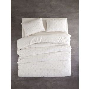 Lenjerie de pat dubla King (FR), L'essentiel Maison, Point v2, Crem/Negru imagine