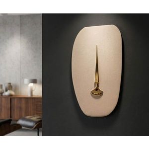 Decoratiune de perete, Mauro Ferretti, Lagos, 25x6.5x39.5 cm, ceramica, maro/auriu imagine