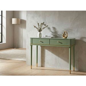 Consola, Mauro Ferretti, Camille, 101x37x78 cm, lemn de pin, verde/auriu imagine