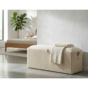 Bancheta cu spatiu de depozitare, Mauro Ferretti, Goteborg, 113x41x44 cm, MDF/poliester, alb imagine