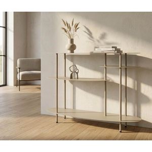 Consola, Mauro Ferretti, Saturn Plus, 118x34x82 cm, metal, gri dove imagine