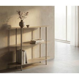 Consola, Mauro Ferretti, Saturn, 90x28x81 cm, metal, gri dove imagine