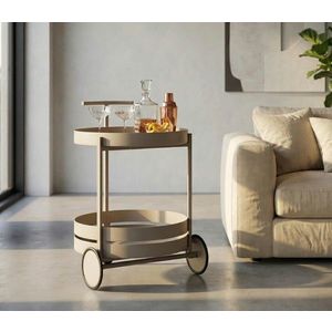 Carucior pentru servire, Mauro Ferretti, Saturn, 40x49.5x61 cm, metal, gri dove imagine